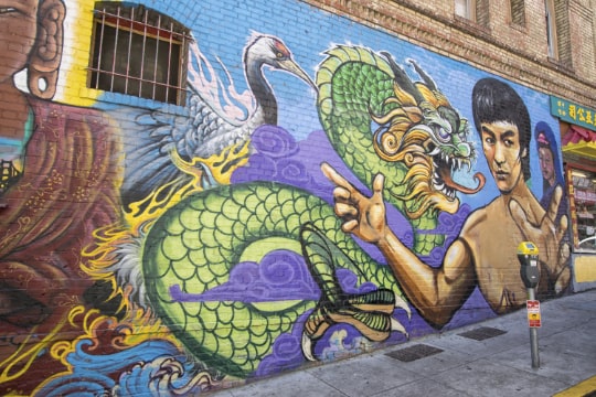Street art, Chinatown, San Francisco, USA