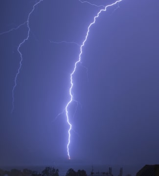 Lightning strike, Lake Zell, Austria